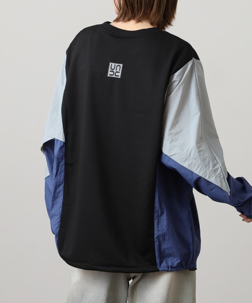 A.N.L(エーエヌエル レーベル)の「A.N.L 異素材切替配色プルオーバー 長袖(Tシャツ/カットソー・レディース・ブラック/チャコールグレー・38)」の6枚目の写真