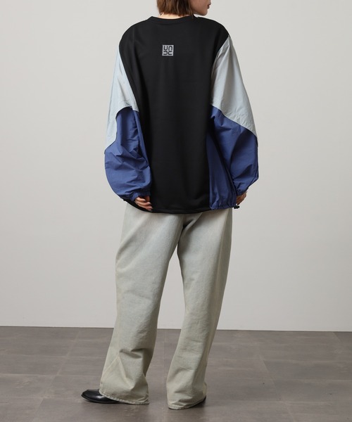 A.N.L(エーエヌエル レーベル)の「A.N.L 異素材切替配色プルオーバー 長袖(Tシャツ/カットソー・レディース・ブラック/チャコールグレー・38)」の10枚目の写真