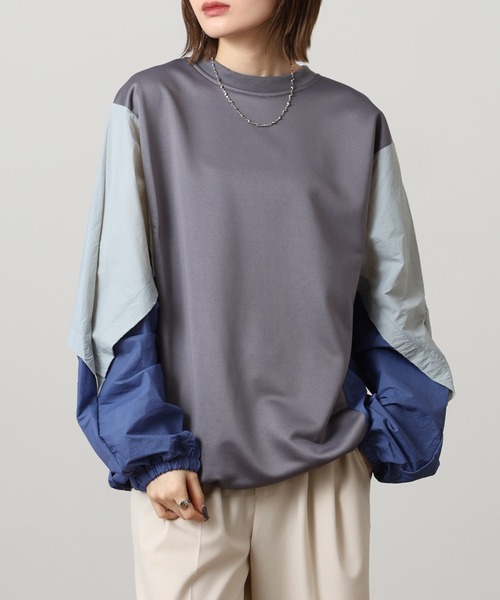 A.N.L(エーエヌエル レーベル)の「A.N.L 異素材切替配色プルオーバー 長袖(Tシャツ/カットソー・レディース・ブラック/チャコールグレー・38)」の13枚目の写真