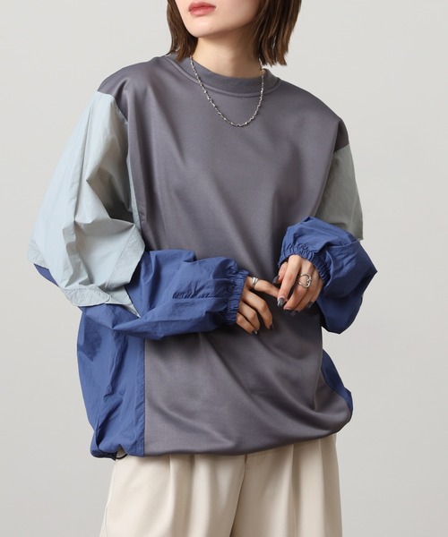 A.N.L(エーエヌエル レーベル)の「A.N.L 異素材切替配色プルオーバー 長袖(Tシャツ/カットソー・レディース・ブラック/チャコールグレー・38)」の14枚目の写真