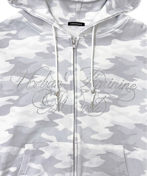 ANDGEEBEE（アンジービー）の「ラインストーンロゴジップパーカー（パーカー・レディース・グレー/ブラック・FREE）」の12枚目の写真
