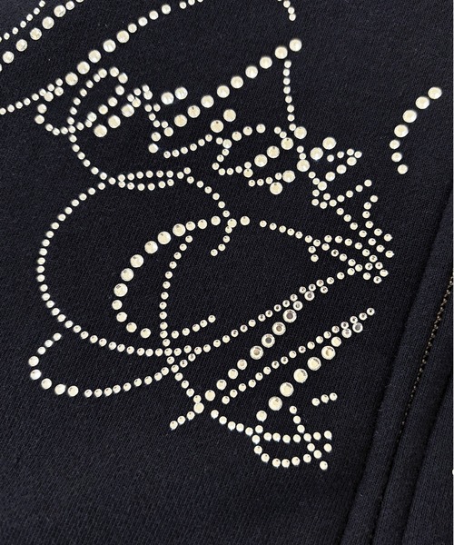 ANDGEEBEE（アンジービー）の「ラインストーンロゴジップパーカー（パーカー・レディース・グレー/ブラック・FREE）」の5枚目の写真