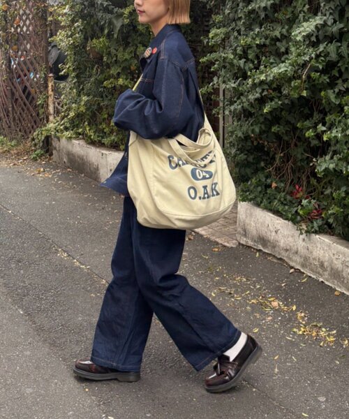 CIAOPANIC TYPY（チャオパニックティピー）の「【UNISEX】撥水機能付きキャンバスショルダーバッグ（ショルダーバッグ・レディース・ベージュ/ネイビー/オレンジ/アイボリー・ONE SIZE）」の6枚目の写真