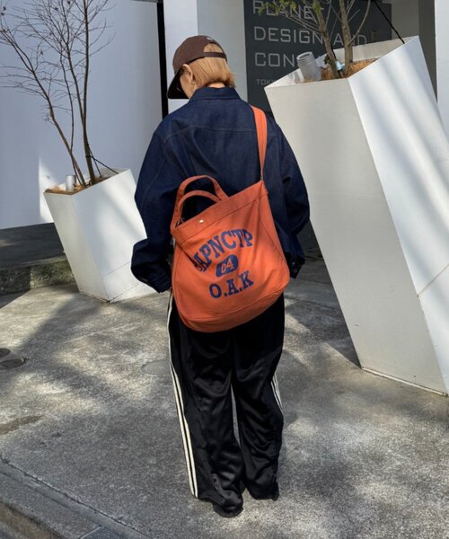 CIAOPANIC TYPY（チャオパニックティピー）の「【UNISEX】撥水機能付きキャンバスショルダーバッグ（ショルダーバッグ・レディース・ベージュ/ネイビー/オレンジ/アイボリー・ONE SIZE）」の7枚目の写真