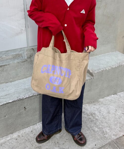 CIAOPANIC TYPY（チャオパニックティピー）の「【UNISEX】撥水機能付きキャンバスショルダーバッグ（ショルダーバッグ・レディース・ベージュ/ネイビー/オレンジ/アイボリー・ONE SIZE）」の8枚目の写真