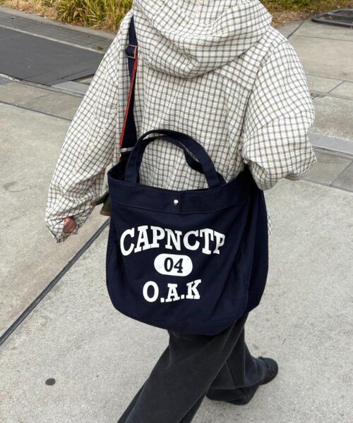 CIAOPANIC TYPY（チャオパニックティピー）の「【UNISEX】撥水機能付きキャンバスショルダーバッグ（ショルダーバッグ・レディース・ベージュ/ネイビー/オレンジ/アイボリー・ONE SIZE）」の9枚目の写真