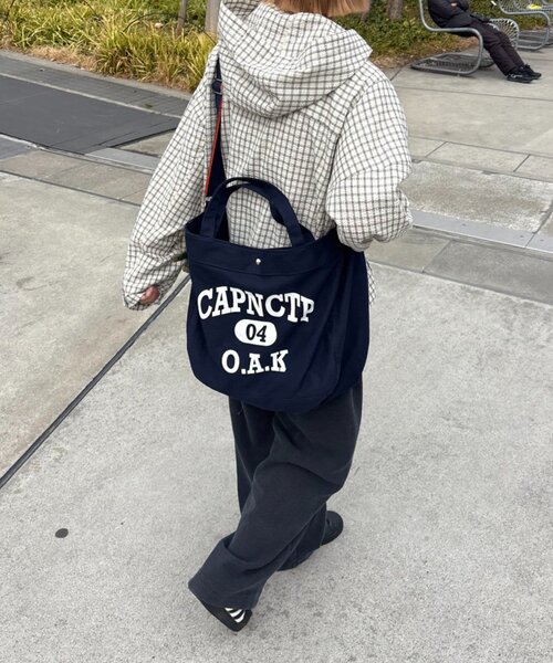 CIAOPANIC TYPY（チャオパニックティピー）の「【UNISEX】撥水機能付きキャンバスショルダーバッグ（ショルダーバッグ・レディース・ベージュ/ネイビー/オレンジ/アイボリー・ONE SIZE）」の10枚目の写真