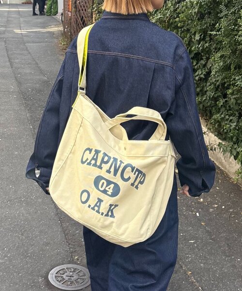 CIAOPANIC TYPY（チャオパニックティピー）の「【UNISEX】撥水機能付きキャンバスショルダーバッグ（ショルダーバッグ・レディース・ベージュ/ネイビー/オレンジ/アイボリー・ONE SIZE）」の15枚目の写真