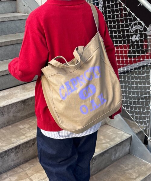 CIAOPANIC TYPY（チャオパニックティピー）の「【UNISEX】撥水キャンバスショルダーバッグ（ショルダーバッグ・レディース・ベージュ/ネイビー/オレンジ/アイボリー・ONE SIZE）」の20枚目の写真