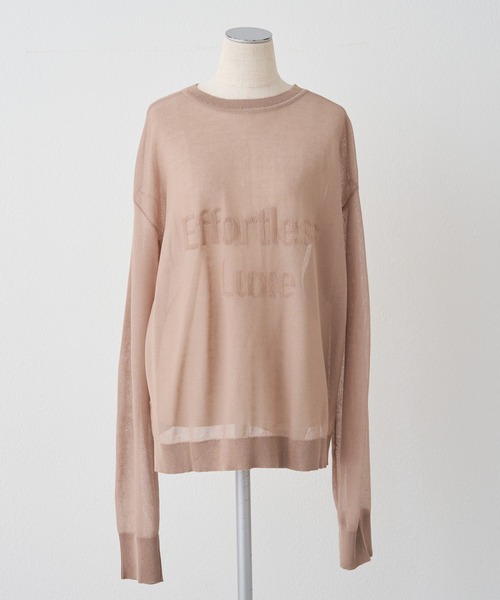 PUAL CE CIN（ピュアルセシン）の「透かし編みロゴジャガード2WAYプルオーバー（ニット/セーター・レディース・ベージュ/ネイビー/オフホワイト・FREE）」の21枚目の写真