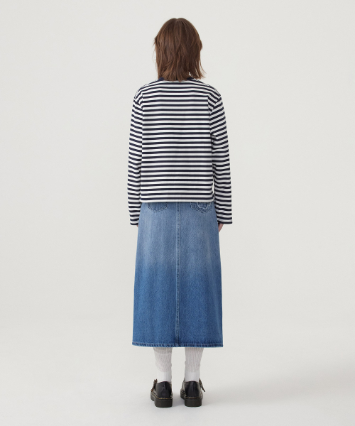 COVERNAT WOMAN(カバーナットウーマン)の「ウィメンズストライプロングスリーブネイビー(Tシャツ/カットソー・レディース・その他・WS/WM)」の6枚目の写真