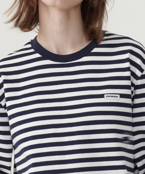 COVERNAT WOMAN(カバーナットウーマン)の「ウィメンズストライプロングスリーブネイビー(Tシャツ/カットソー・レディース・その他・WS/WM)」の7枚目の写真