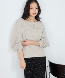 【forksy.】2WAY ワンショルダー ボリュームスリーブTシャツ / 接触冷感・UVカット