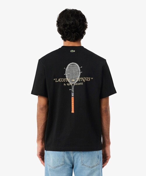 LACOSTE(ラコステ)の「ルネ・ラコステ シグネチャー刺繍ロゴ&ラケットバックプリント半袖Tシャツ(Tシャツ/カットソー・メンズ・ホワイト/ブラック・5/4/2/3)」の11枚目の写真