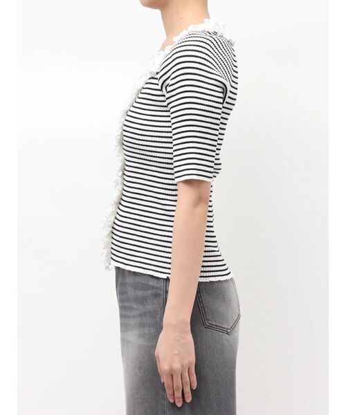 LAGUNAMOON(ラグナムーン)の「リブフリルハーフスリーブカーデニットプルオーバー(ニット/セーター・レディース・チャコールグレー/イエロー/その他1・FREE)」の18枚目の写真