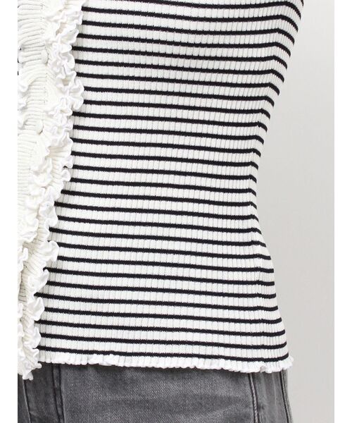 LAGUNAMOON(ラグナムーン)の「リブフリルハーフスリーブカーデニットプルオーバー(ニット/セーター・レディース・チャコールグレー/イエロー/その他1・FREE)」の22枚目の写真