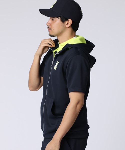 Psycho Bunny（サイコバニー）の「[GOLF]コントラストシグネチャーロゴ 半袖パーカ（パーカー・メンズ・ネイビー/ホワイト・X-LARGE/LARGE/MEDIUM）」の11枚目の写真