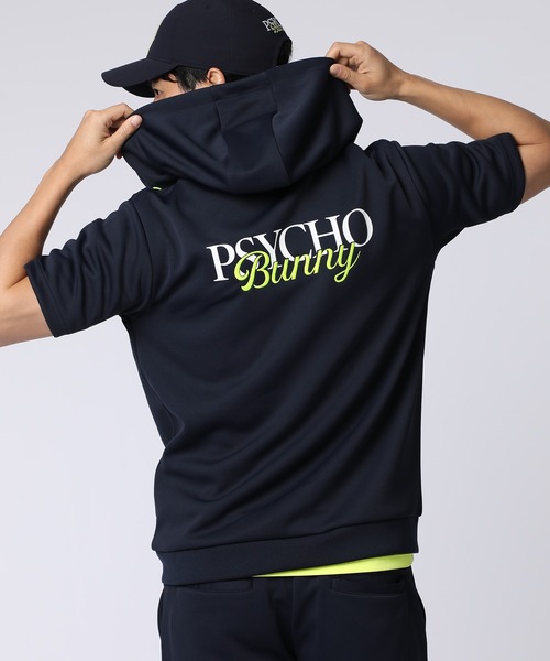 Psycho Bunny（サイコバニー）の「[GOLF]コントラストシグネチャーロゴ 半袖パーカ（パーカー・メンズ・ネイビー/ホワイト・X-LARGE/LARGE/MEDIUM）」の12枚目の写真