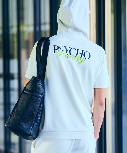Psycho Bunny（サイコバニー）の「[GOLF]コントラストシグネチャーロゴ 半袖パーカ（パーカー・メンズ・ネイビー/ホワイト・X-LARGE/LARGE/MEDIUM）」の3枚目の写真
