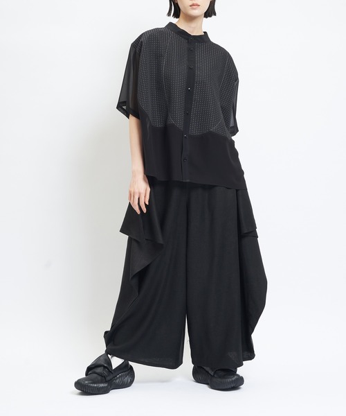 gomme（ゴム）の「チューリップシャツ（シャツ/ブラウス・レディース・ブラック・MEDIUM）」の2枚目の写真