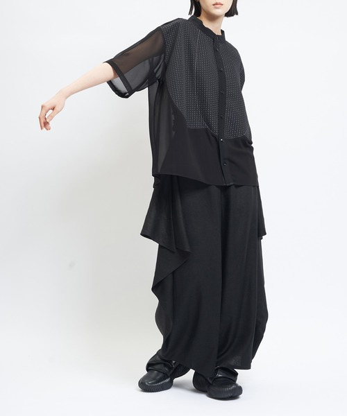 gomme（ゴム）の「チューリップシャツ（シャツ/ブラウス・レディース・ブラック・MEDIUM）」の3枚目の写真