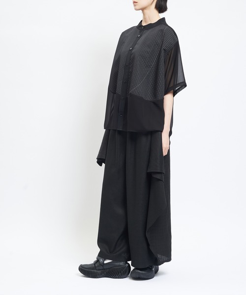 gomme（ゴム）の「チューリップシャツ（シャツ/ブラウス・レディース・ブラック・MEDIUM）」の4枚目の写真