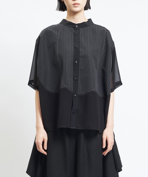 gomme（ゴム）の「チューリップシャツ（シャツ/ブラウス・レディース・ブラック・MEDIUM）」の5枚目の写真