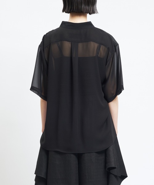 gomme（ゴム）の「チューリップシャツ（シャツ/ブラウス・レディース・ブラック・MEDIUM）」の7枚目の写真