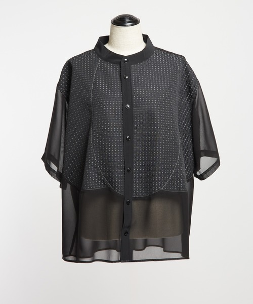 gomme（ゴム）の「チューリップシャツ（シャツ/ブラウス・レディース・ブラック・MEDIUM）」の8枚目の写真
