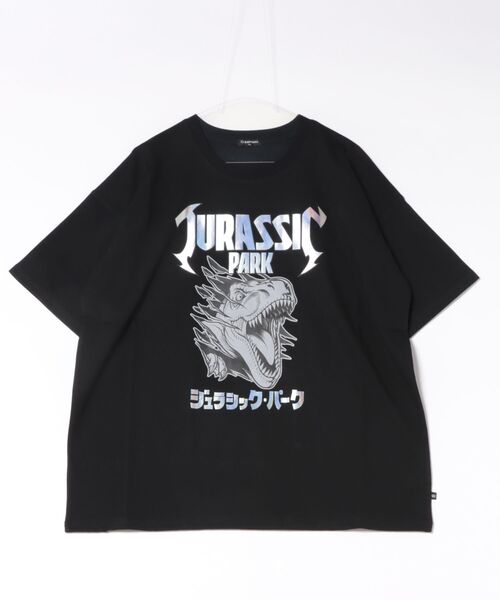 BABYDOLL(ベビードール)の「親子お揃い ジュラシック・パーク ロックTシャツ 1492A(Tシャツ/カットソー・メンズ・ブラック/フューシャピンク・ユニセックスXL/ユニセックスL/ユニセックスM)」の2枚目の写真