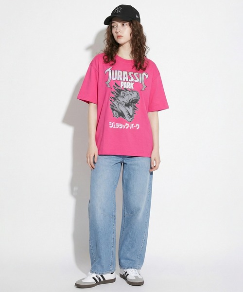 BABYDOLL(ベビードール)の「親子お揃い ジュラシック・パーク ロックTシャツ 1492A(Tシャツ/カットソー・メンズ・ブラック/フューシャピンク・ユニセックスXL/ユニセックスL/ユニセックスM)」の5枚目の写真
