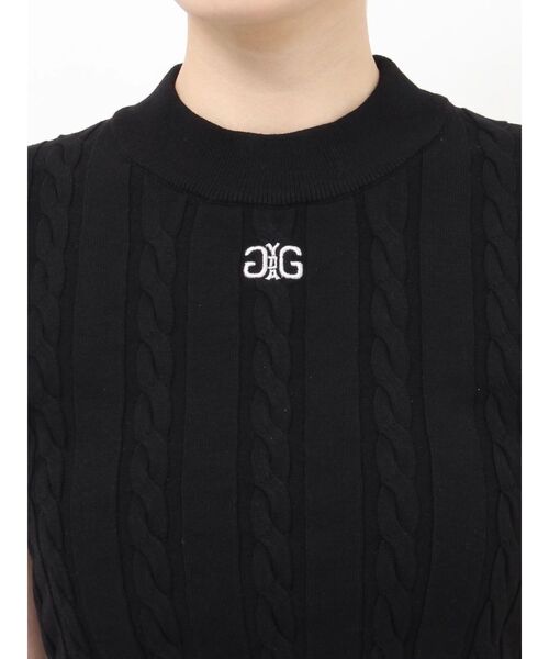 GYDA(ジェイダ)の「Symmetry GYDAケーブルニットトップス(Tシャツ/カットソー・レディース・オフホワイト/ブラック・FREE)」の16枚目の写真
