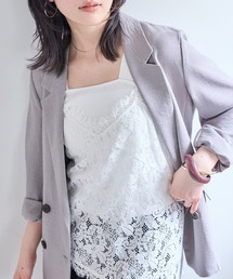 VIS | レースアシンメトリーキャミソール(キャミソール)