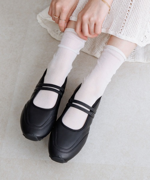 HIMIKO(ヒミコ)の「【HIMIKO】【ZOZOTOWN限定アイテム】フラットメリージェーンスニーカー/ 660102(バレエシューズ・レディース・ブラック・22.0cm/22.5cm/23.0cm/23.5cm/24.0cm/24.5cm/25.0cm/25.5cm)」の5枚目の写真