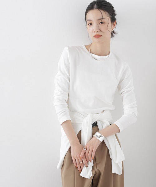 セール】Repur加工 スムースシルケットロングスリーブトップス（T