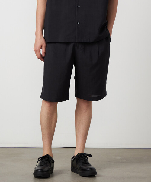 COMME CA ISM(コムサイズム)の「【吸水速乾】リネンライクポリエステル ショートパンツ(その他パンツ・メンズ・カーキ/ブラック/ネイビー・LARGE/MEDIUM)」の1枚目の写真