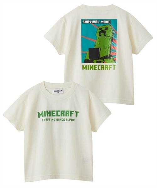 QUNTSTYLE(キュントスタイル)の「【MINECRAFT】半袖プリントTシャツ(Tシャツ/カットソー・キッズ・ホワイト系1/ホワイト系2/ブラック系5/ブラック系2/グレー系/ブラック系4/ホワイト系3/ブルー系/オートミール/ブラック系1/グリーン系/ブラック系3・110/120/130/140/150/160)」の3枚目の写真