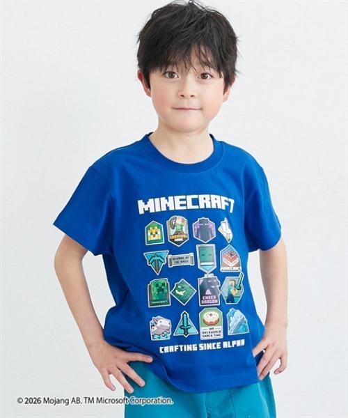 QUNTSTYLE(キュントスタイル)の「【MINECRAFT】半袖プリントTシャツ(Tシャツ/カットソー・キッズ・ホワイト系1/ホワイト系2/ブラック系5/ブラック系2/グレー系/ブラック系4/ホワイト系3/ブルー系/オートミール/ブラック系1/グリーン系/ブラック系3・110/120/130/140/150/160)」の12枚目の写真