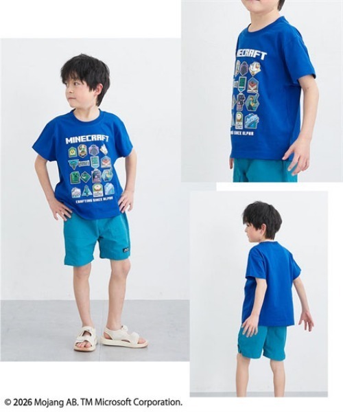 QUNTSTYLE(キュントスタイル)の「【MINECRAFT】半袖プリントTシャツ(Tシャツ/カットソー・キッズ・ホワイト系1/ホワイト系2/ブラック系5/ブラック系2/グレー系/ブラック系4/ホワイト系3/ブルー系/オートミール/ブラック系1/グリーン系/ブラック系3・110/120/130/140/150/160)」の20枚目の写真