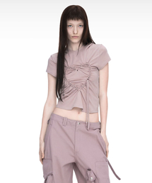 NACHE（ナチェ）の「HEART BRAID HOODIE T-SHIRT DUSTY PINK（パーカー）」