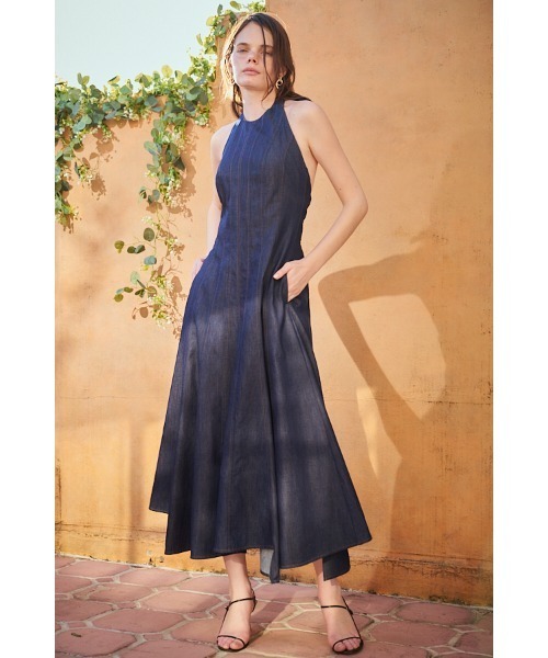 エステラケー　ジーンズ ワンピース Anita Denim Dress レーヨンデニムイレギュラーヘムドレス（ワンピース