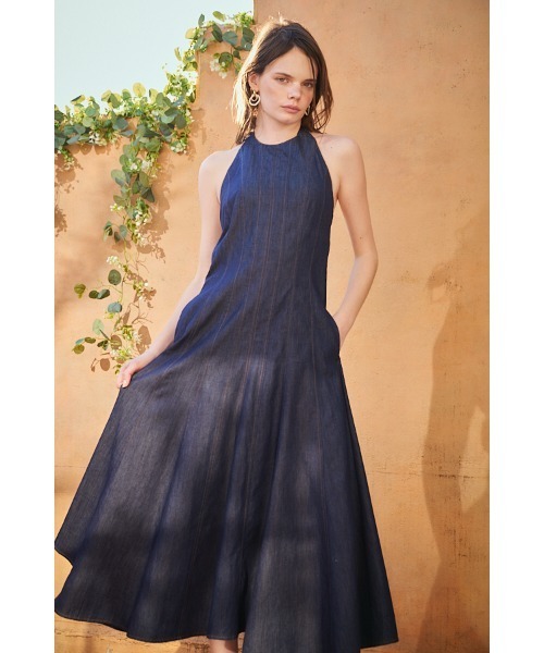 Estella.K（エステラケー）の「Anita Denim Dress レーヨンデニムイレギュラーヘムドレス（ワンピース・レディース・インディゴブルー/ブルー・FREE）」の9枚目の写真