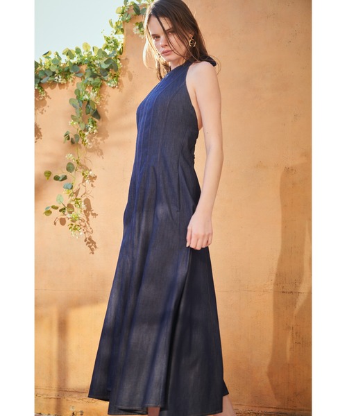 Estella.K（エステラケー）の「Anita Denim Dress レーヨンデニムイレギュラーヘムドレス（ワンピース・レディース・インディゴブルー/ブルー・FREE）」の4枚目の写真