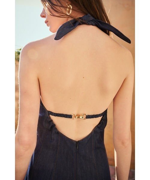 Estella.K（エステラケー）の「Anita Denim Dress レーヨンデニムイレギュラーヘムドレス（ワンピース・レディース・インディゴブルー/ブルー・FREE）」の3枚目の写真