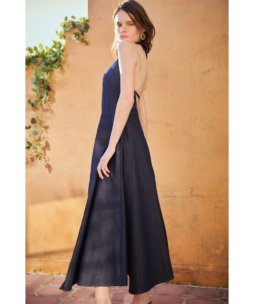 Estella.K（エステラケー）の「Anita Denim Dress レーヨンデニムイレギュラーヘムドレス（ワンピース・レディース・インディゴブルー/ブルー・FREE）」の8枚目の写真