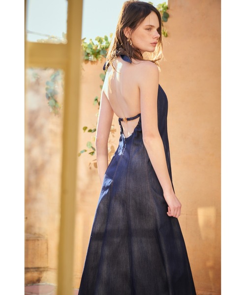 Estella.K（エステラケー）の「Anita Denim Dress レーヨンデニムイレギュラーヘムドレス（ワンピース・レディース・インディゴブルー/ブルー・FREE）」の7枚目の写真