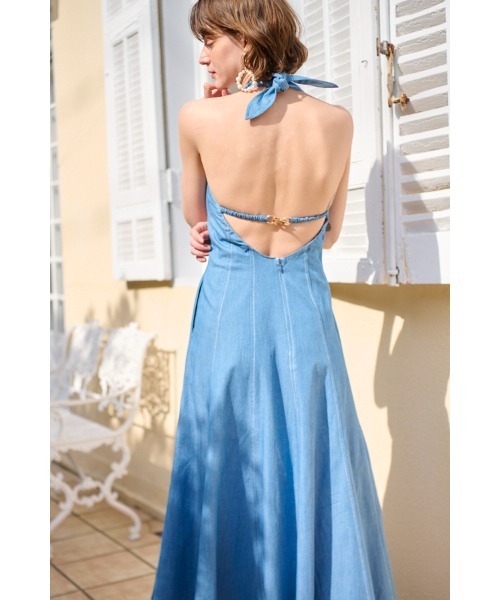 Estella.K（エステラケー）の「Anita Denim Dress レーヨンデニムイレギュラーヘムドレス（ワンピース・レディース・インディゴブルー/ブルー・FREE）」の21枚目の写真