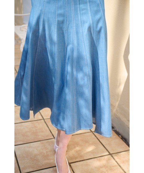 Estella.K（エステラケー）の「Anita Denim Dress レーヨンデニムイレギュラーヘムドレス（ワンピース・レディース・インディゴブルー/ブルー・FREE）」の13枚目の写真