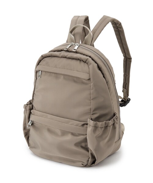 ITS'DEMO（イッツデモ）の「【6ポケット】裏地ストライプリュック（バックパック/リュック・レディース・ナチュラル/チャコールグレー/ブラック・00）」の12枚目の写真