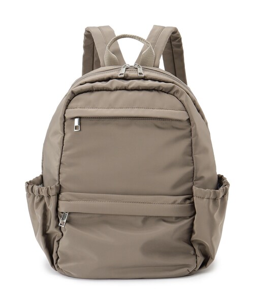 ITS'DEMO（イッツデモ）の「【6ポケット】裏地ストライプリュック（バックパック/リュック・レディース・ナチュラル/チャコールグレー/ブラック・00）」の13枚目の写真